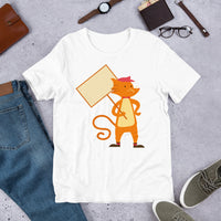 Sign Holding Fox Short-Sleeve Unisex T-Shirt