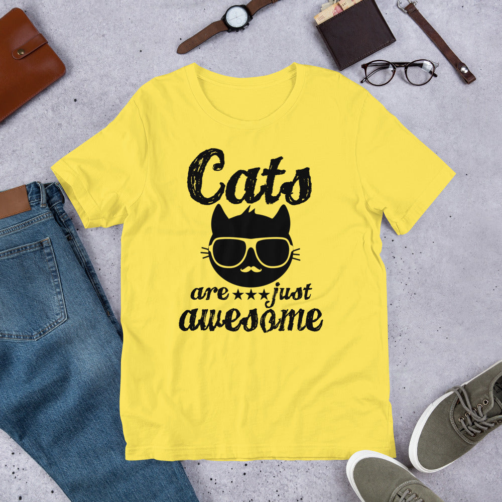 Cats Are Just Awesome Short-Sleeve Unisex T-Shirt