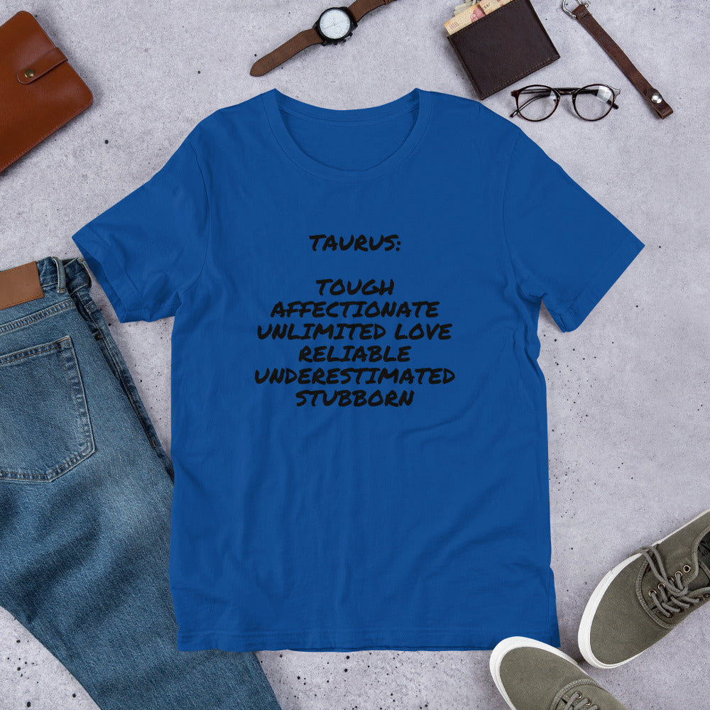 Bella+Canvas Premium 3001  Short-Sleeve Unisex T-Shirt Zodiac Sign Taurus