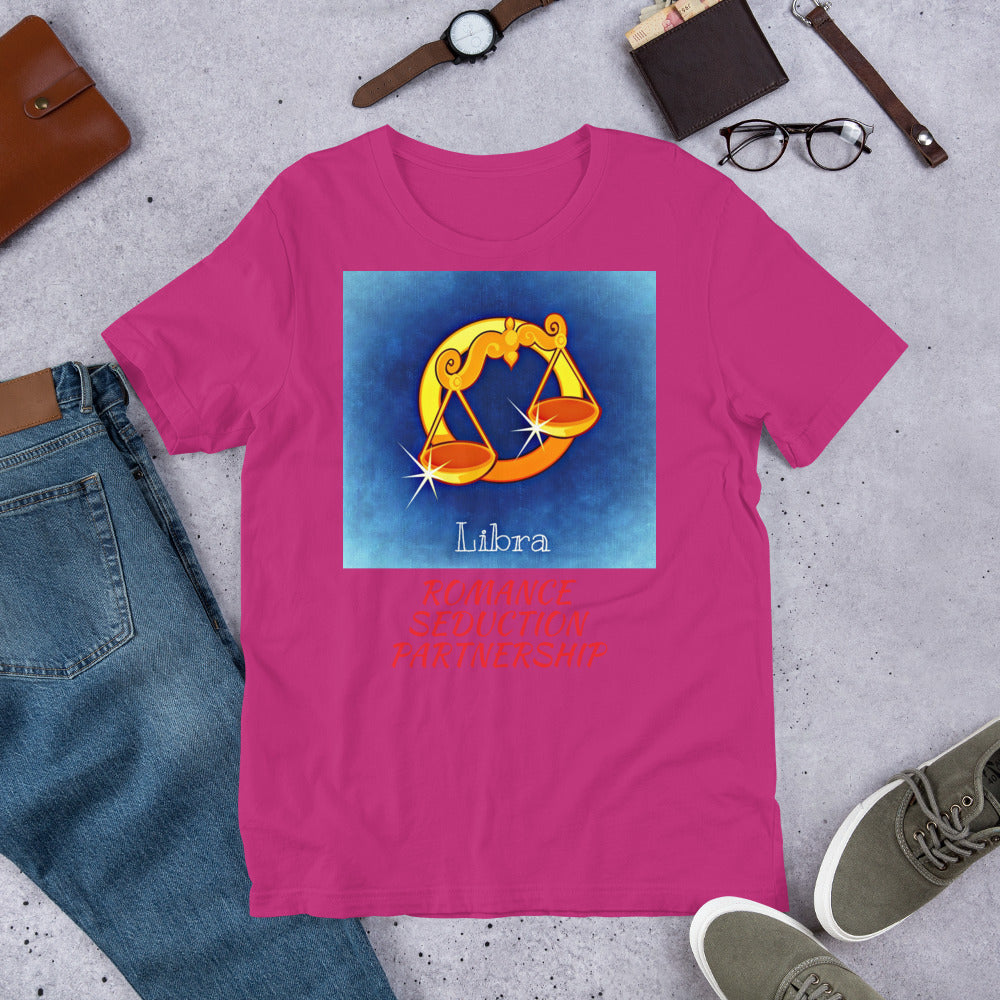 Bella+Canvas Premium Short-Sleeve Unisex T-Shirt Zodiac Sign Libra