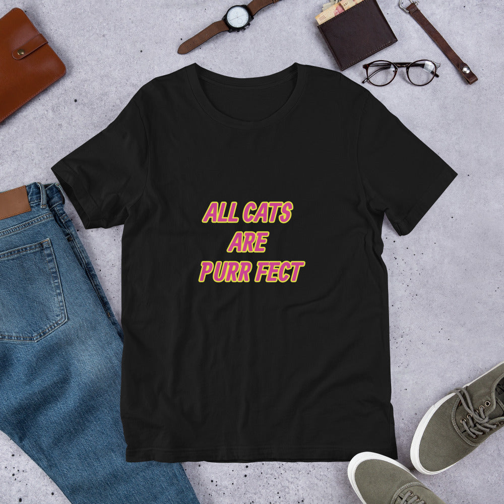 Purr Fect Cat Short-Sleeve Unisex T-Shirt
