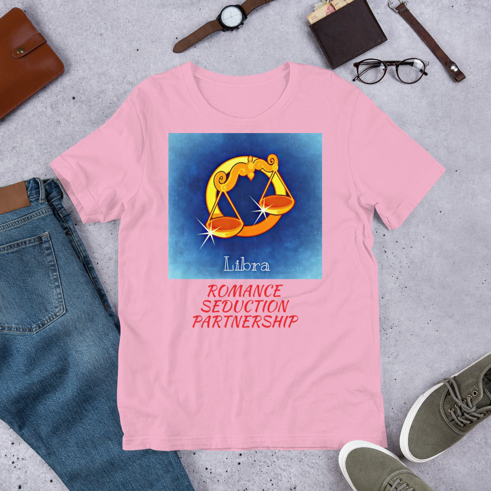 Bella+Canvas Premium Short-Sleeve Unisex T-Shirt Zodiac Sign Libra