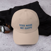 Dogs Make Me Happy Baseball Hat