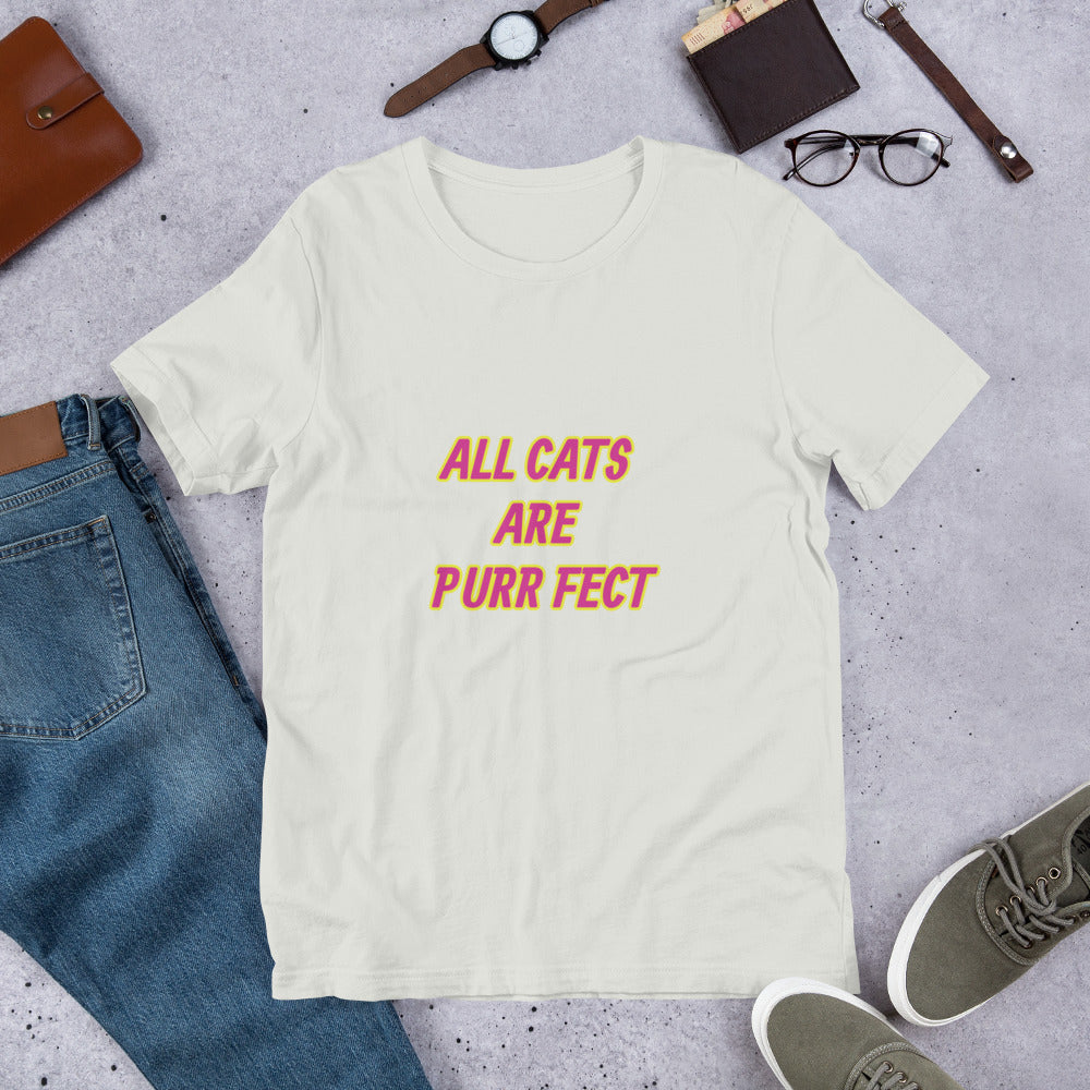 Purr Fect Cat Short-Sleeve Unisex T-Shirt