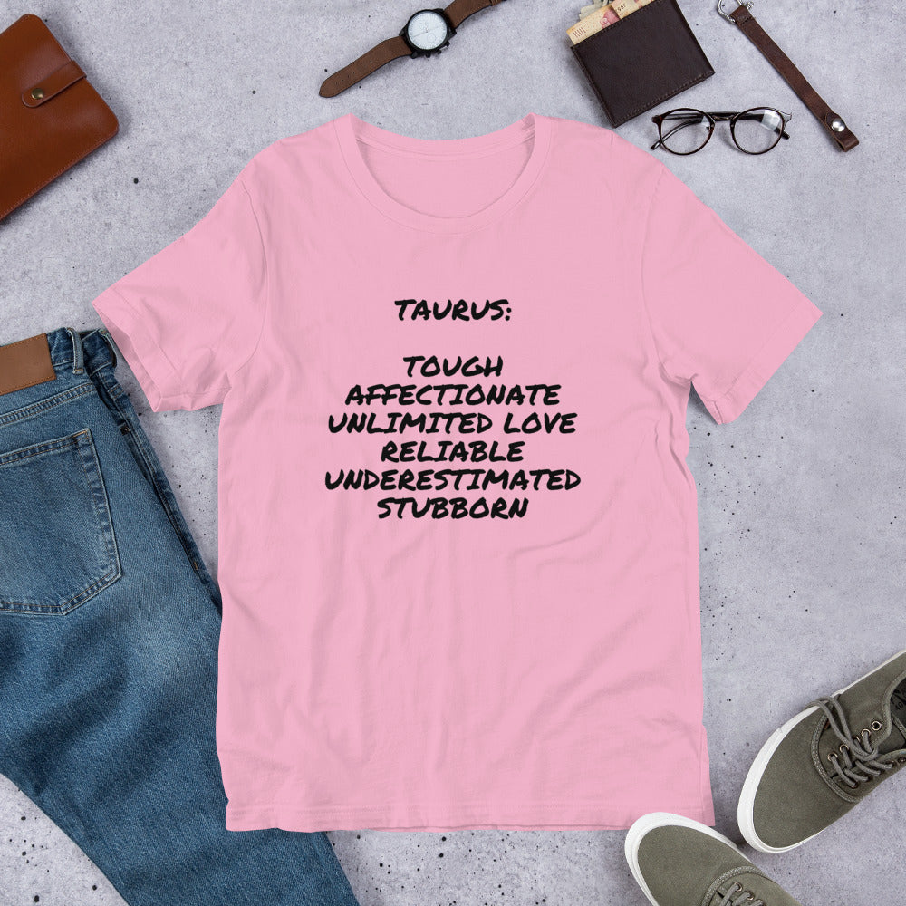 Bella+Canvas Premium 3001  Short-Sleeve Unisex T-Shirt Zodiac Sign Taurus