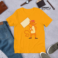 Sign Holding Fox Short-Sleeve Unisex T-Shirt