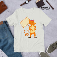 Sign Holding Fox Short-Sleeve Unisex T-Shirt