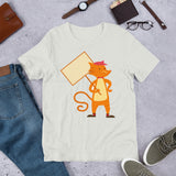 Sign Holding Fox Short-Sleeve Unisex T-Shirt