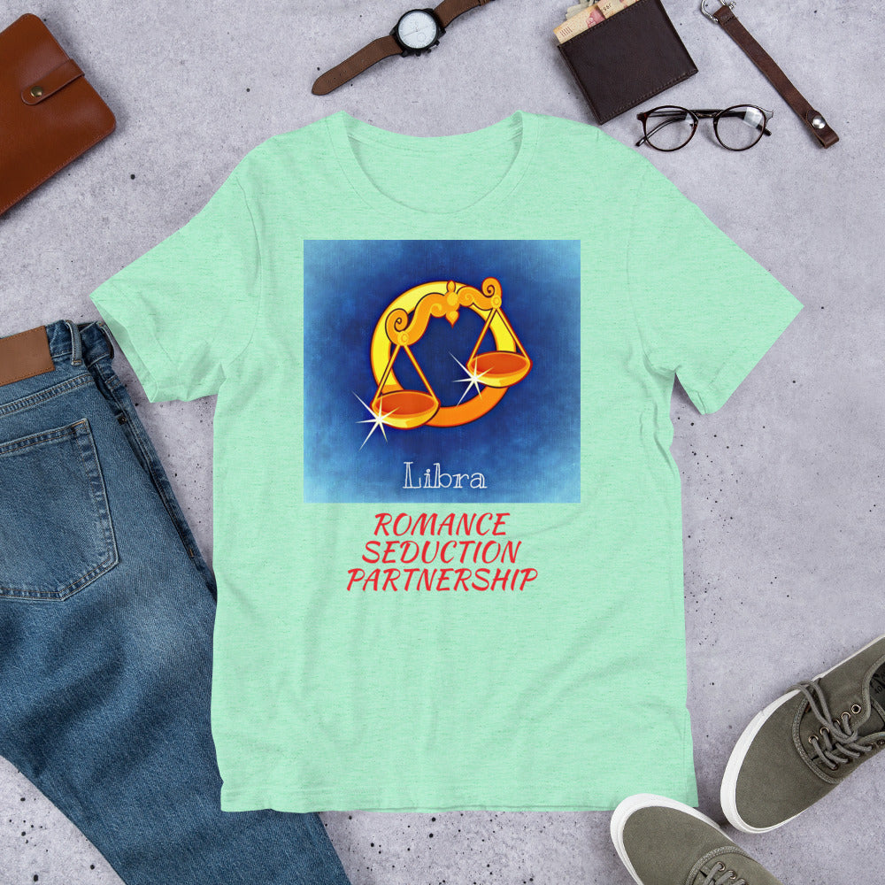 Bella+Canvas Premium Short-Sleeve Unisex T-Shirt Zodiac Sign Libra