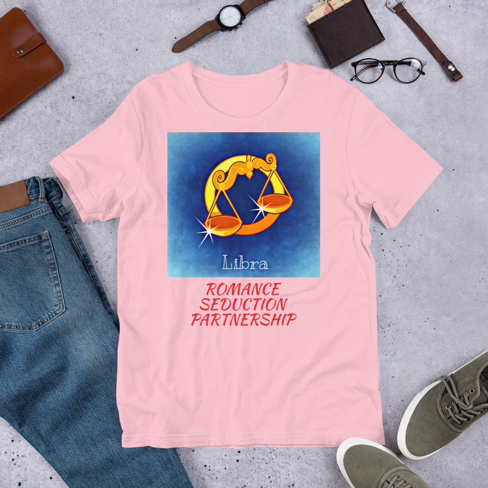 Bella+Canvas Premium Short-Sleeve Unisex T-Shirt Zodiac Sign Libra
