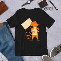 Sign Holding Fox Short-Sleeve Unisex T-Shirt