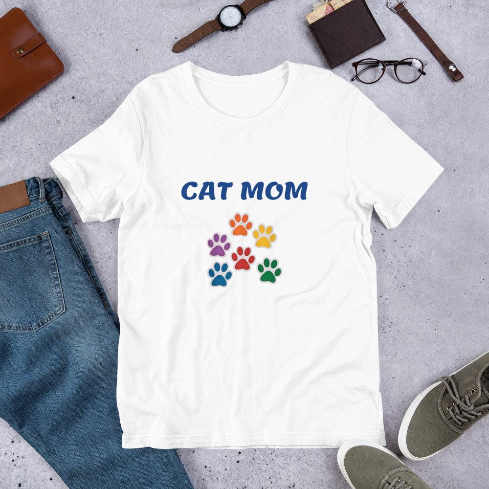 Bella + Canvas 3001 Short-Sleeve Unisex T-Shirt Cat Paws