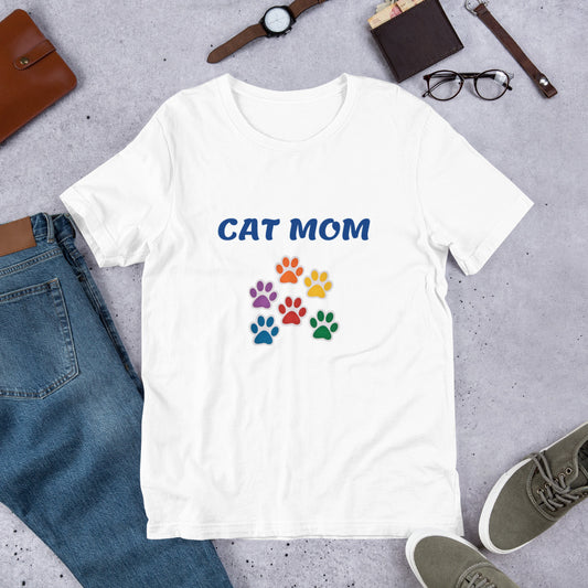 Bella + Canvas 3001 Short-Sleeve Unisex T-Shirt Cat Paws