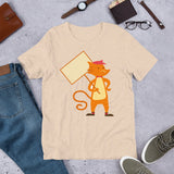 Sign Holding Fox Short-Sleeve Unisex T-Shirt