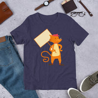 Sign Holding Fox Short-Sleeve Unisex T-Shirt