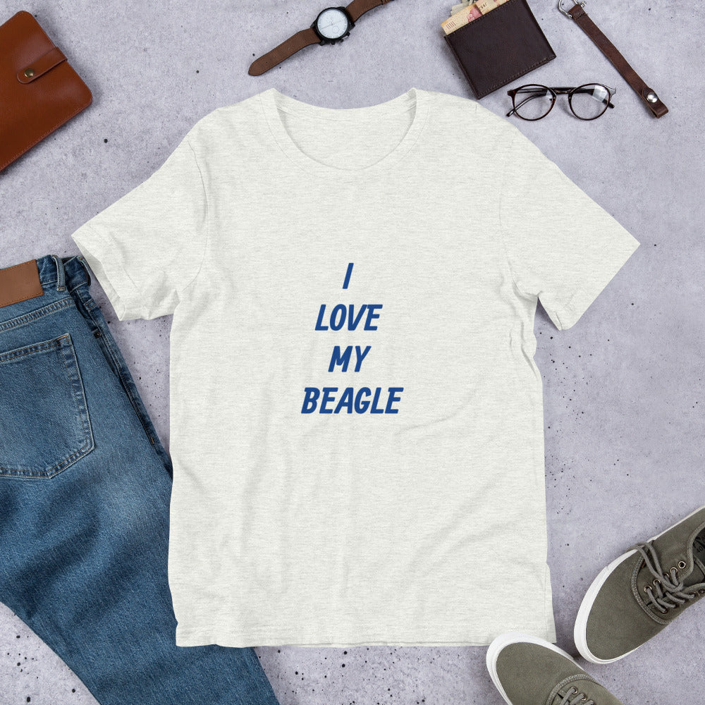 I Love My Beagle Short-Sleeve Unisex T-Shirt Bella + Canvas 3001