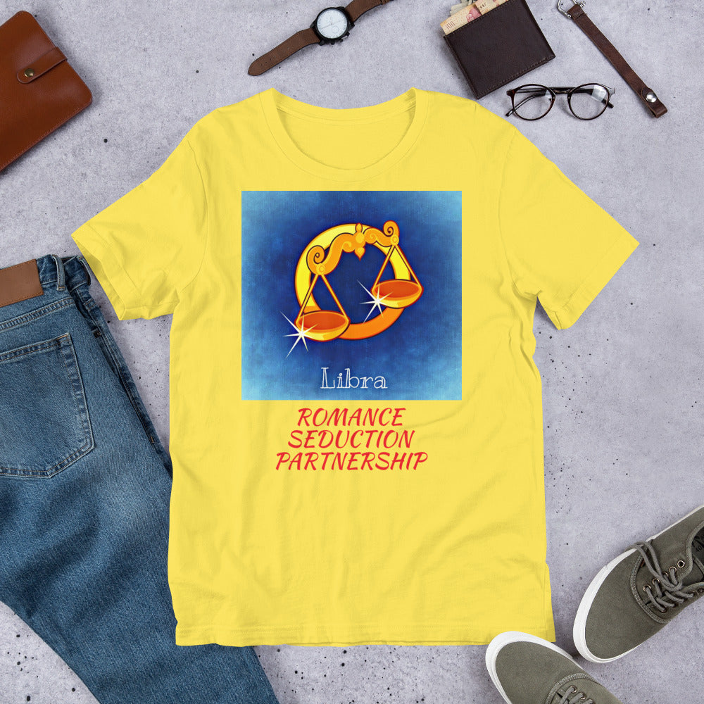 Bella+Canvas Premium Short-Sleeve Unisex T-Shirt Zodiac Sign Libra