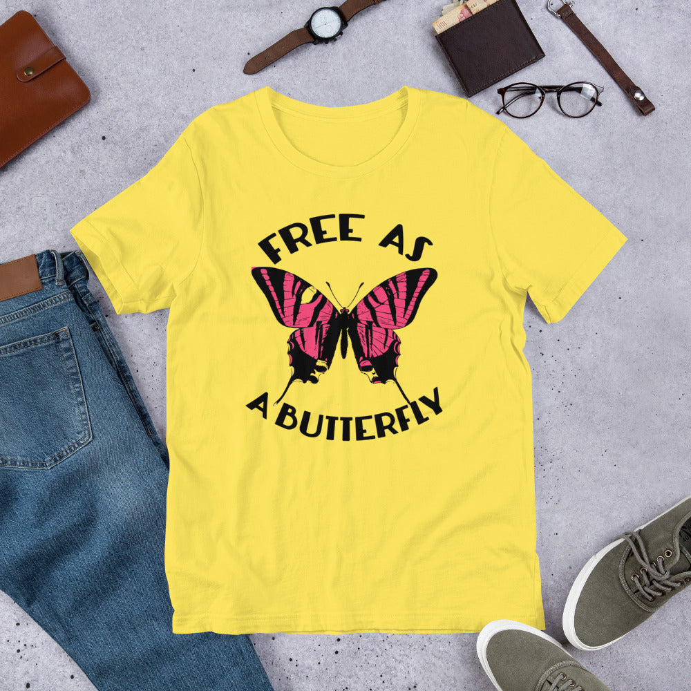 Free as a Butterfly Short-Sleeve Unisex T-Shirt