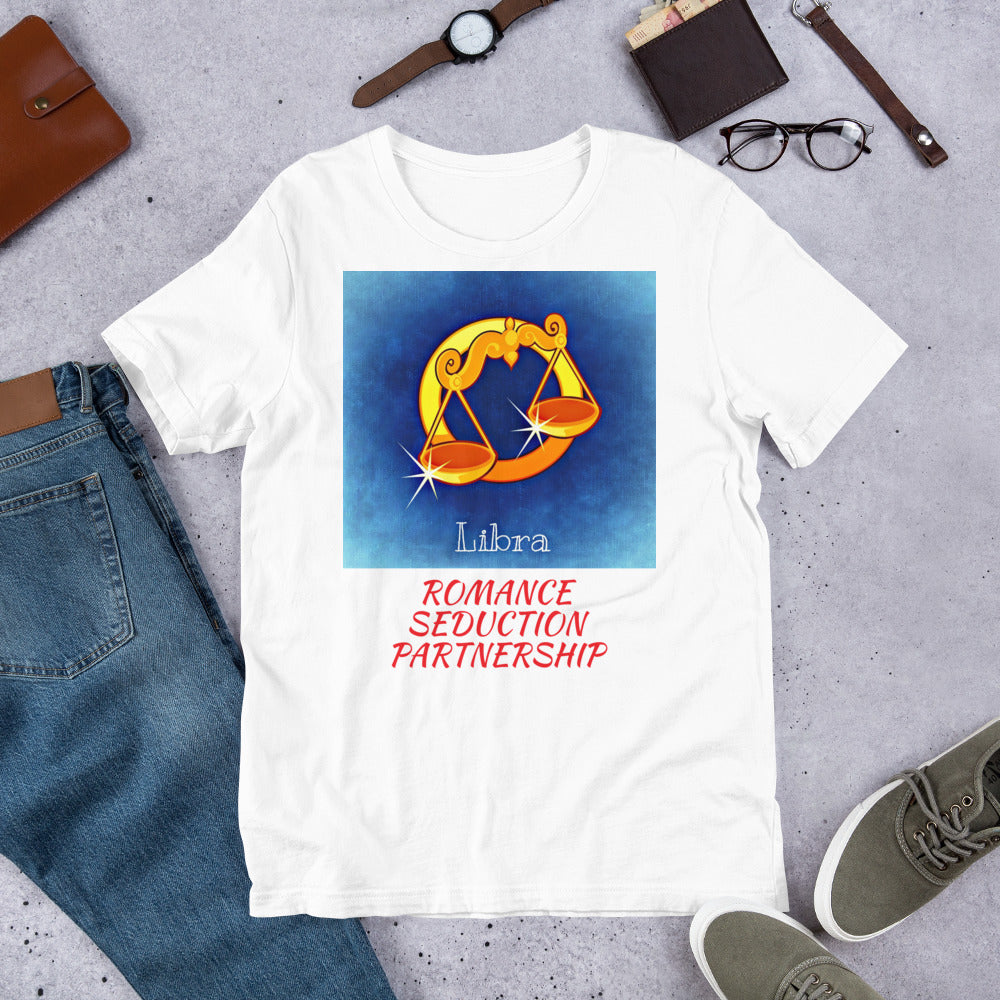 Bella+Canvas Premium Short-Sleeve Unisex T-Shirt Zodiac Sign Libra