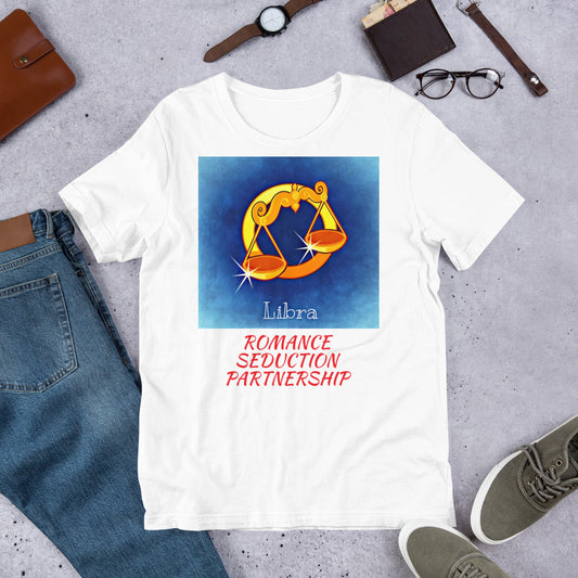 Bella+Canvas Premium Short-Sleeve Unisex T-Shirt Zodiac Sign Libra