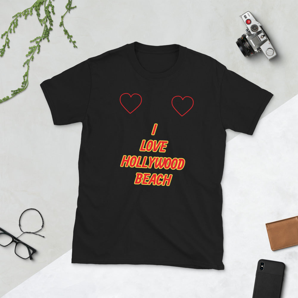 Hollywood Beach Short-Sleeve Unisex T-Shirt