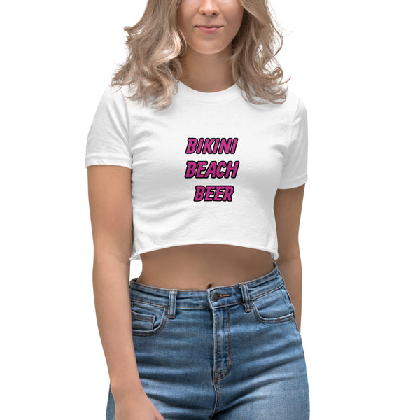 Bikini Beach Beer Women's Crop Top