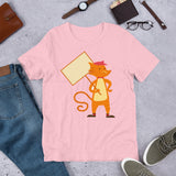 Sign Holding Fox Short-Sleeve Unisex T-Shirt