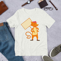 Sign Holding Fox Short-Sleeve Unisex T-Shirt