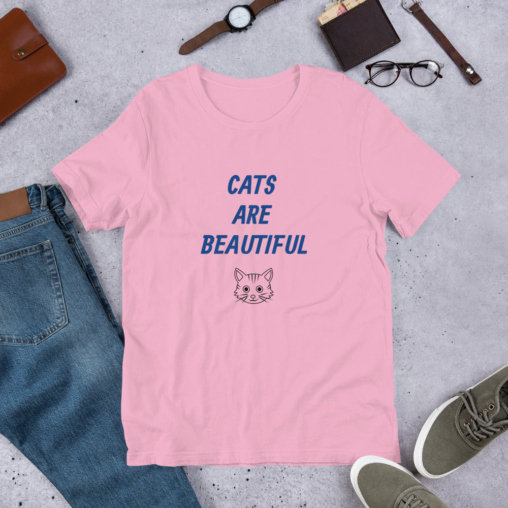 Cats Are Beautiful Short-Sleeve Unisex T-Shirt