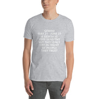 Unisex Basic Softstyle Glildan 64000 Short-Sleeve Unisex T-Shirt Gemini