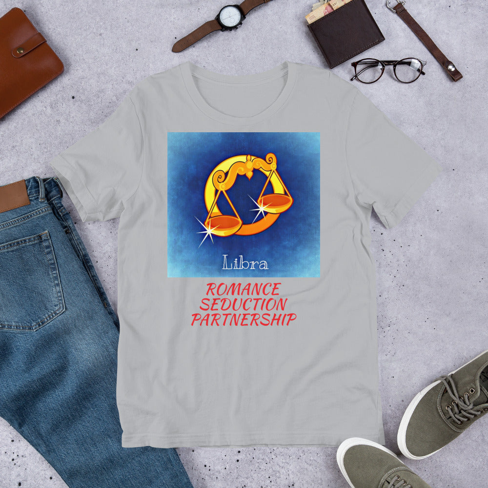 Bella+Canvas Premium Short-Sleeve Unisex T-Shirt Zodiac Sign Libra