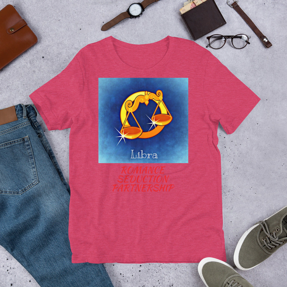 Bella+Canvas Premium Short-Sleeve Unisex T-Shirt Zodiac Sign Libra