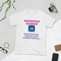 Women's Short-Sleeve Zodiac Aquarius T-Shirt Glldan 64000