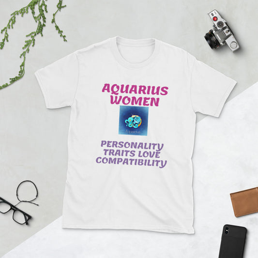 Women's Short-Sleeve Zodiac Aquarius T-Shirt Glldan 64000