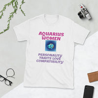 Women's Short-Sleeve Zodiac Aquarius T-Shirt Glldan 64000