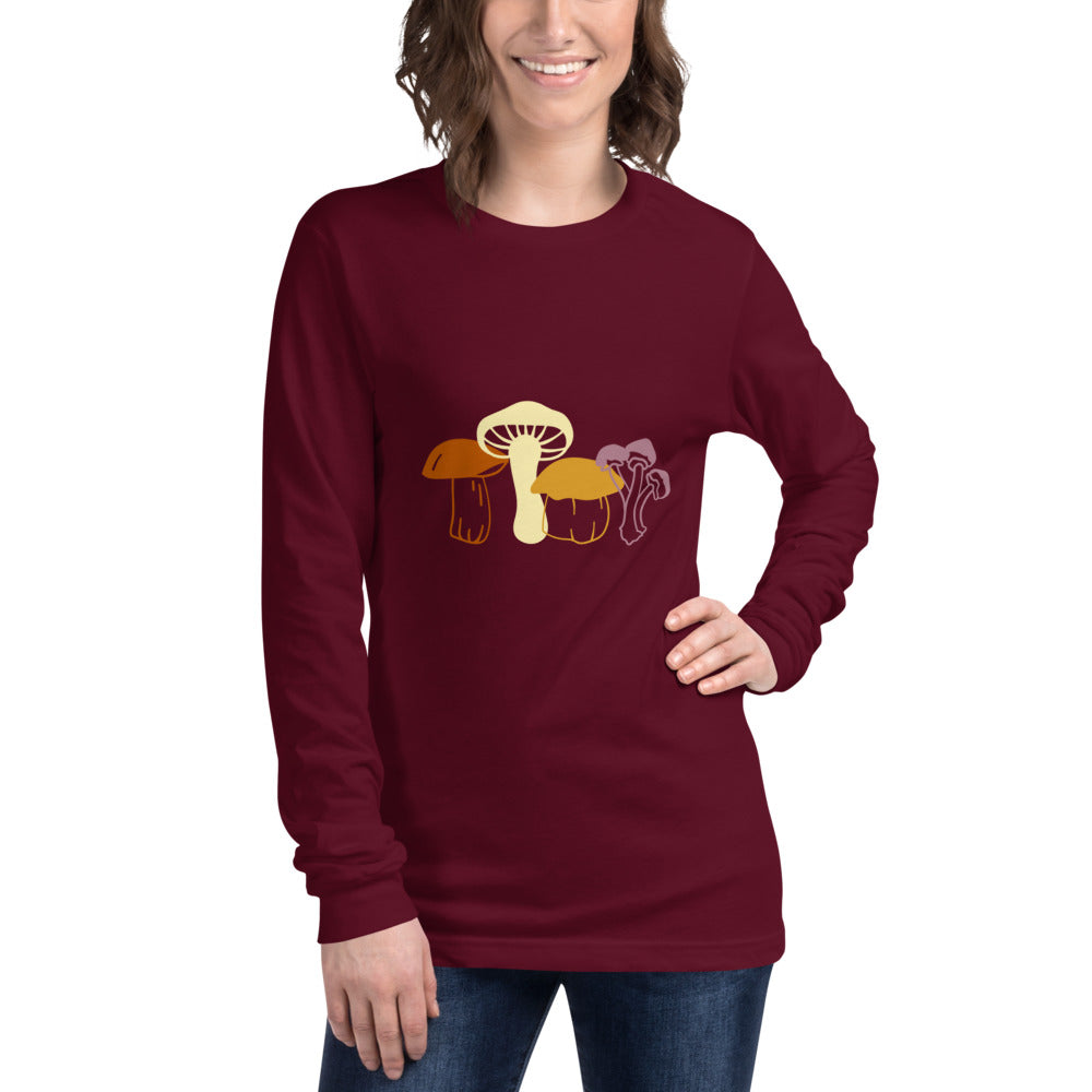 Mushroom Design Unisex Long Sleeve Tee