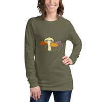 Mushroom Design Unisex Long Sleeve Tee