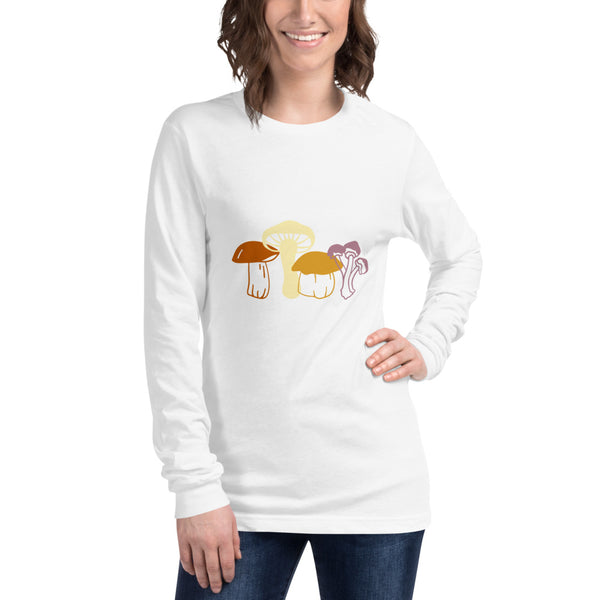Mushroom Design Unisex Long Sleeve Tee