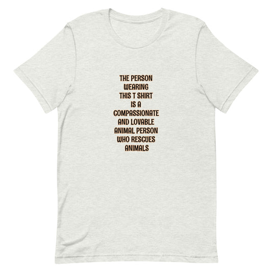 Animal Rescue Person Short-Sleeve Unisex T-Shirt