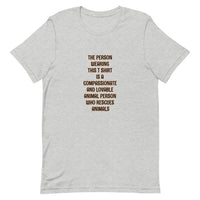 Animal Rescue Person Short-Sleeve Unisex T-Shirt