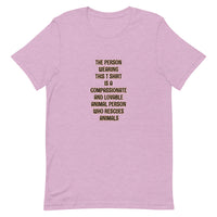 Animal Rescue Person Short-Sleeve Unisex T-Shirt