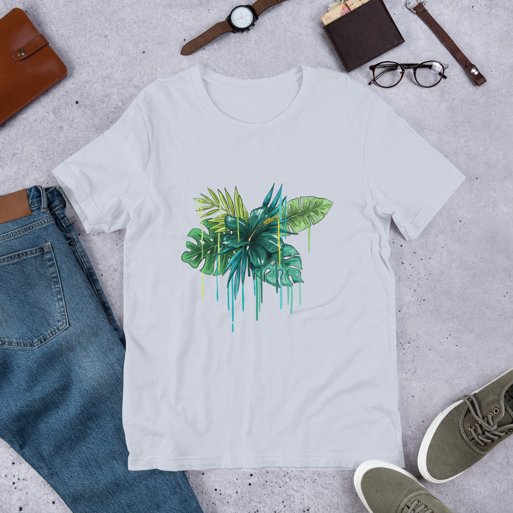 Green Flower Short-Sleeve Unisex T-Shirt