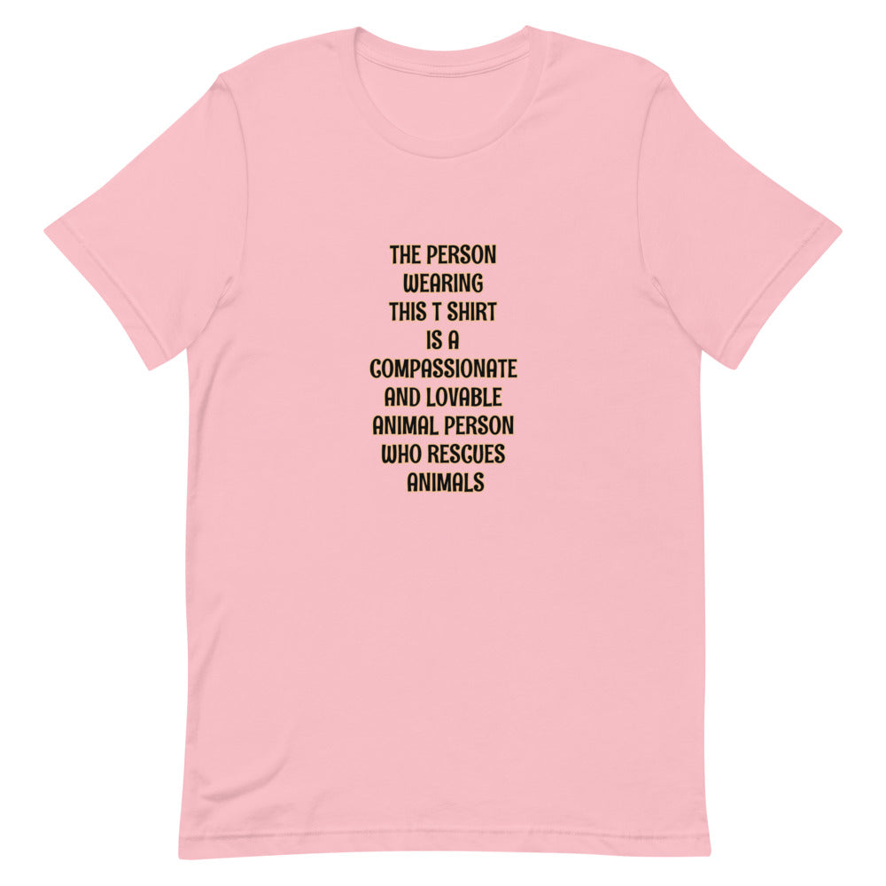 Animal Rescue Person Short-Sleeve Unisex T-Shirt
