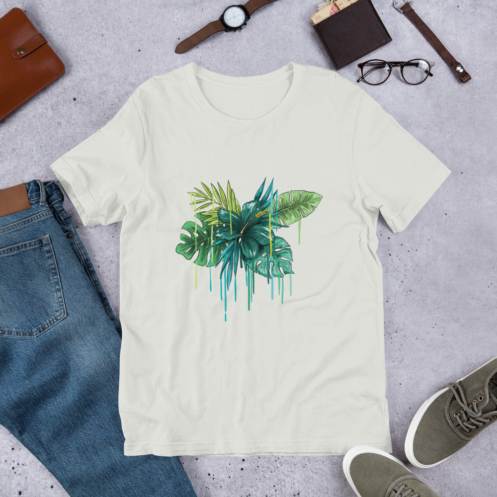 Green Flower Short-Sleeve Unisex T-Shirt