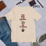 I Want to Sip Coffe and Pet My Dog Short-Sleeve Unisex T-Shirt