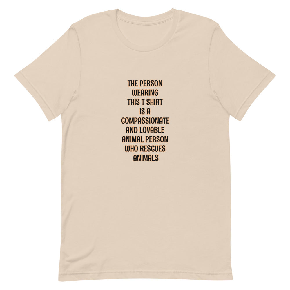 Animal Rescue Person Short-Sleeve Unisex T-Shirt