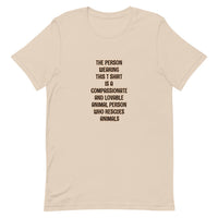 Animal Rescue Person Short-Sleeve Unisex T-Shirt