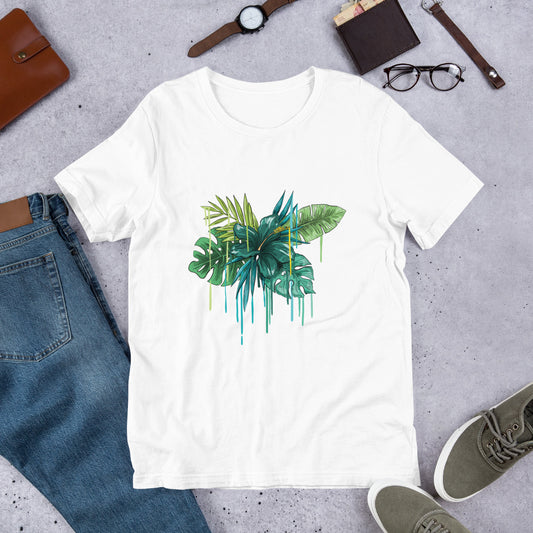 Green Flower Short-Sleeve Unisex T-Shirt