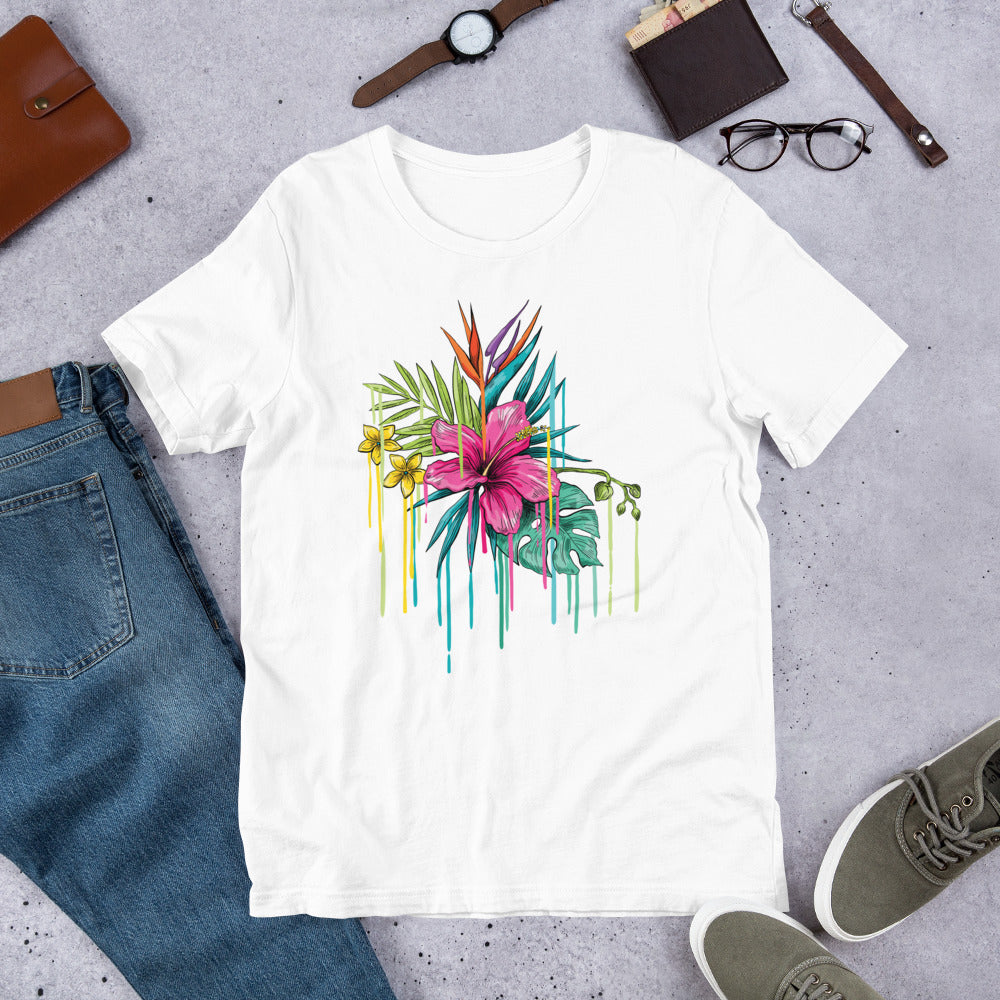 Pink Flower Short-Sleeve Unisex T-Shirt