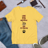 I Want to Sip Coffe and Pet My Dog Short-Sleeve Unisex T-Shirt